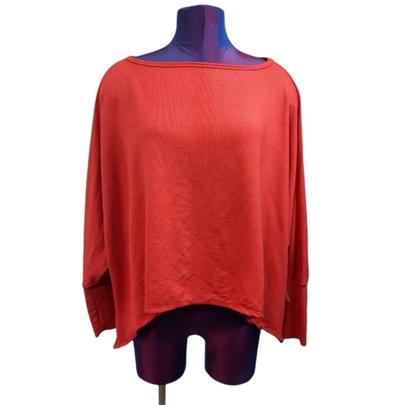 Go Couture Tops - NWT Go Couture Shark Bite Orange Long Sleeve‎ Blouse Size Small Women's